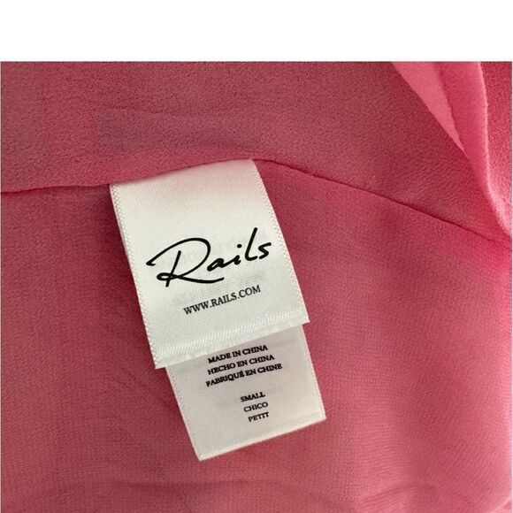 NWT Rails Tara Flutter Sleeve Smocked Waist Mini Dress in Passion Flower Size M - Picture 8 of 12